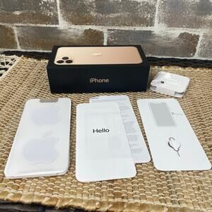 Apple Earpods & BOX ONLY for Apple iPhone 11 Pro Max 512GB Gold (Rose)